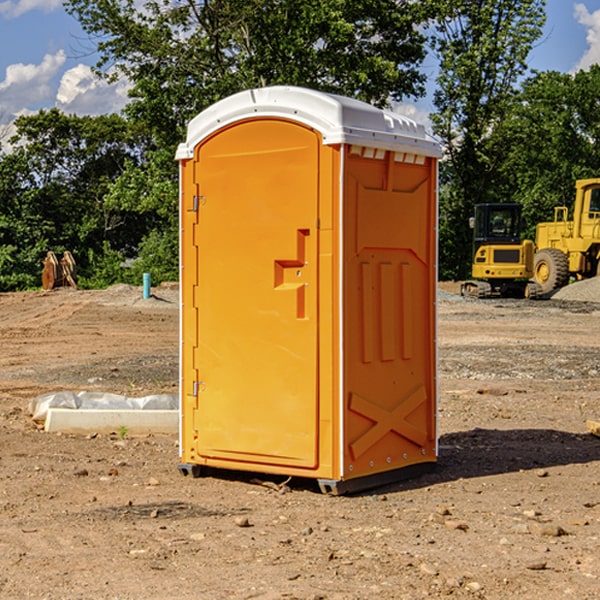 how often are the porta potties cleaned and serviced during a rental period in Burtrum